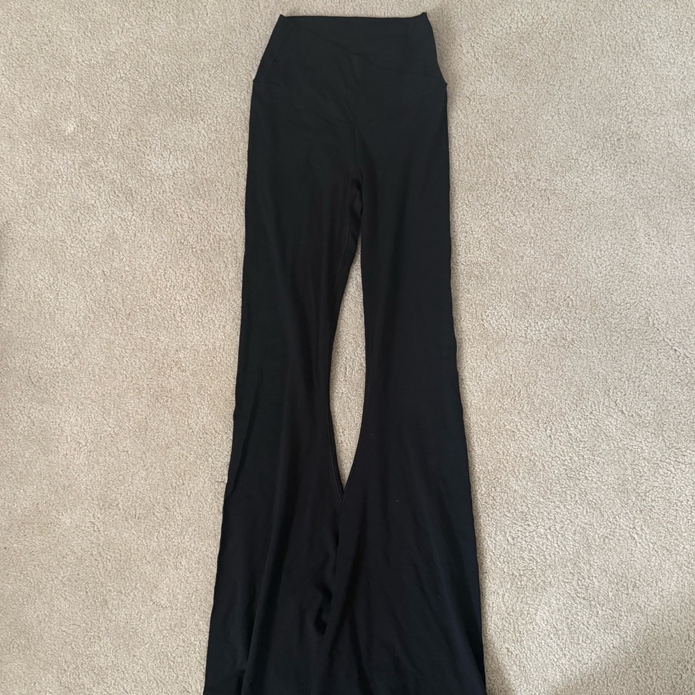aerie Black OFFLINE High-Rise flair pants